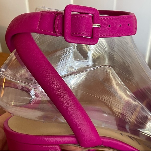 Antonio Melani Natessa Puff Strap Block Heel Sandal Magenta Size 6.5 - Picture 11 of 16